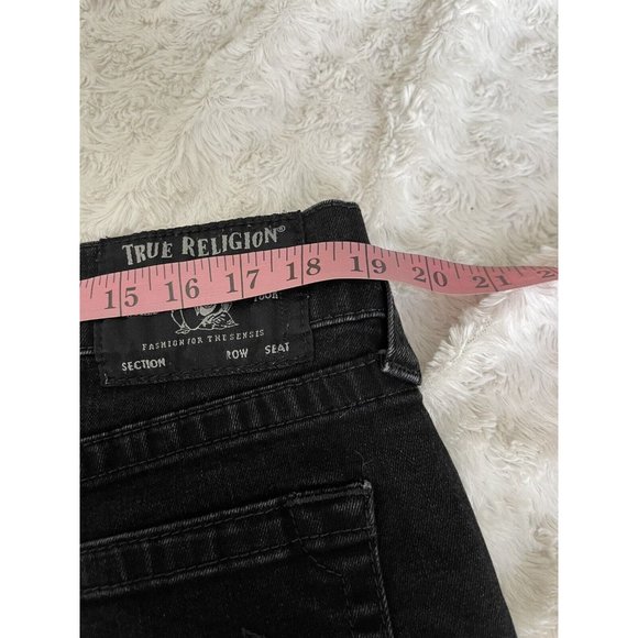 True Religion Men's Ricky Shadow Black Relaxed Straight Cut Off Shorts Size 38 - Picture 8 of 10